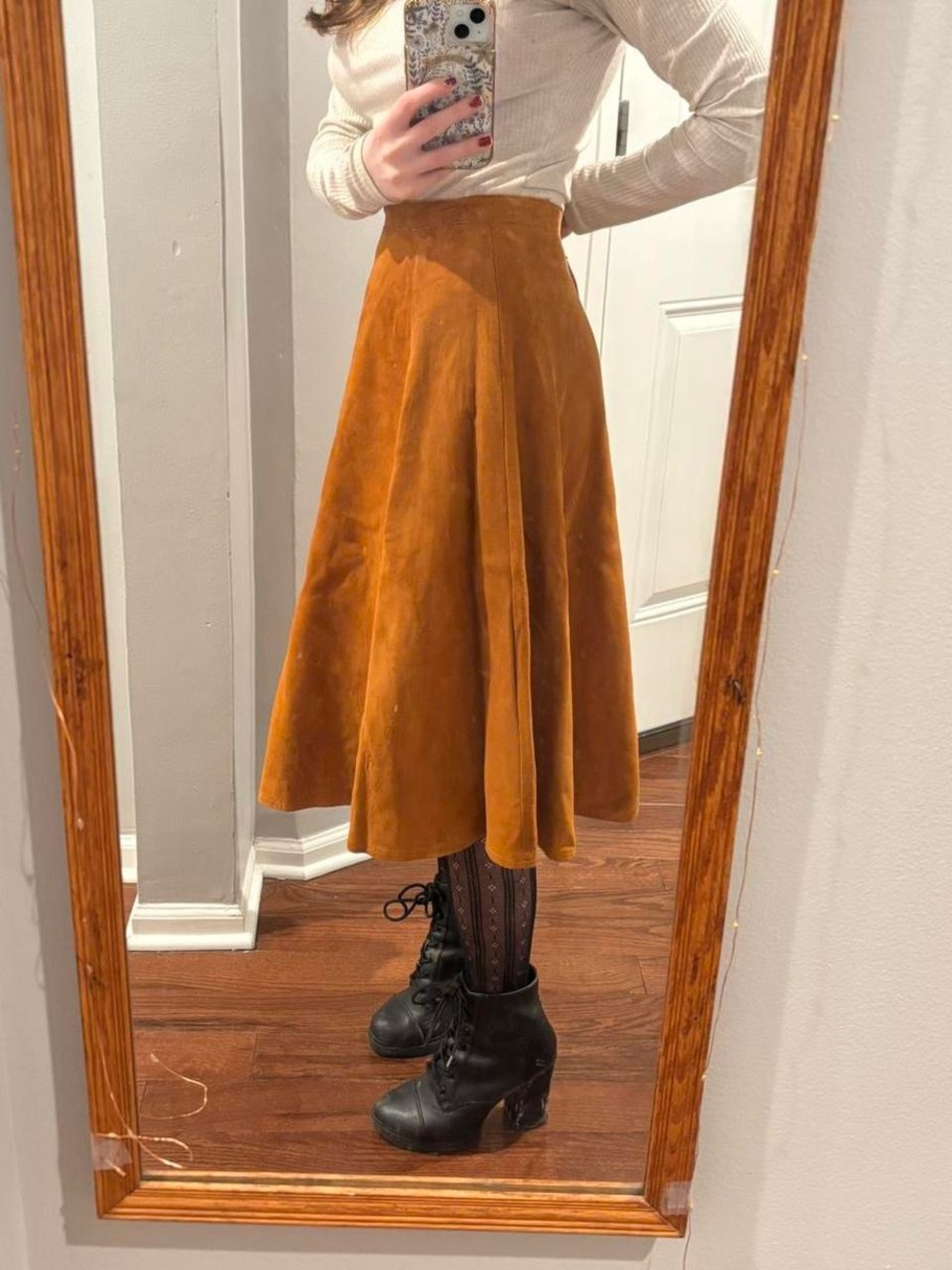 Light Brown 40’s Suede Skirt
